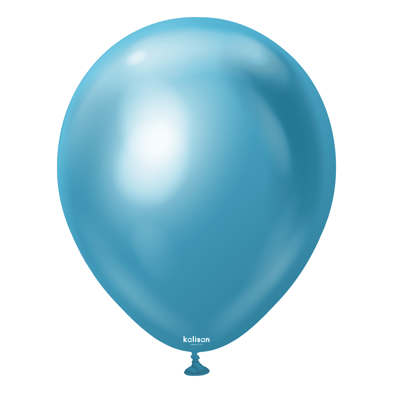 12" Mirror Blue Latex Balloons