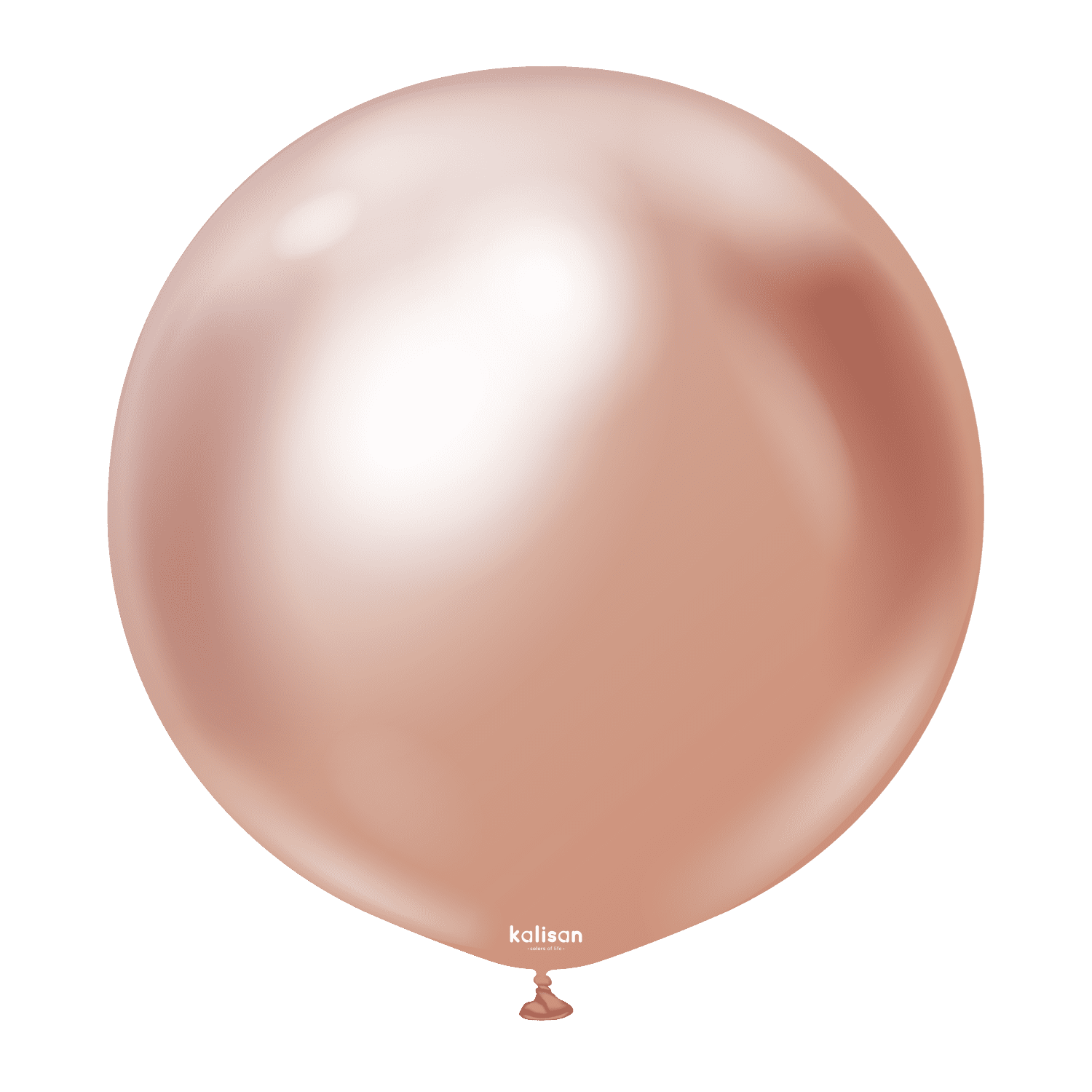 36" Mirror Rose Gold Latex Balloons