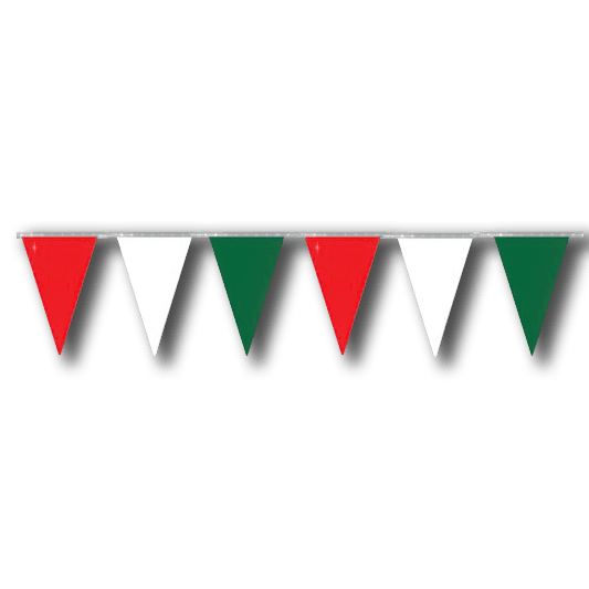 Pennant Strings 100' - Red-White-Green