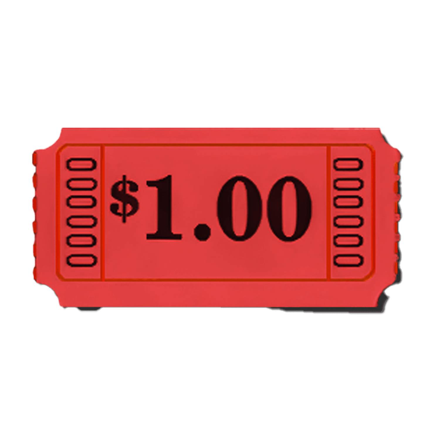 Red $1.00 Single Roll Tickets