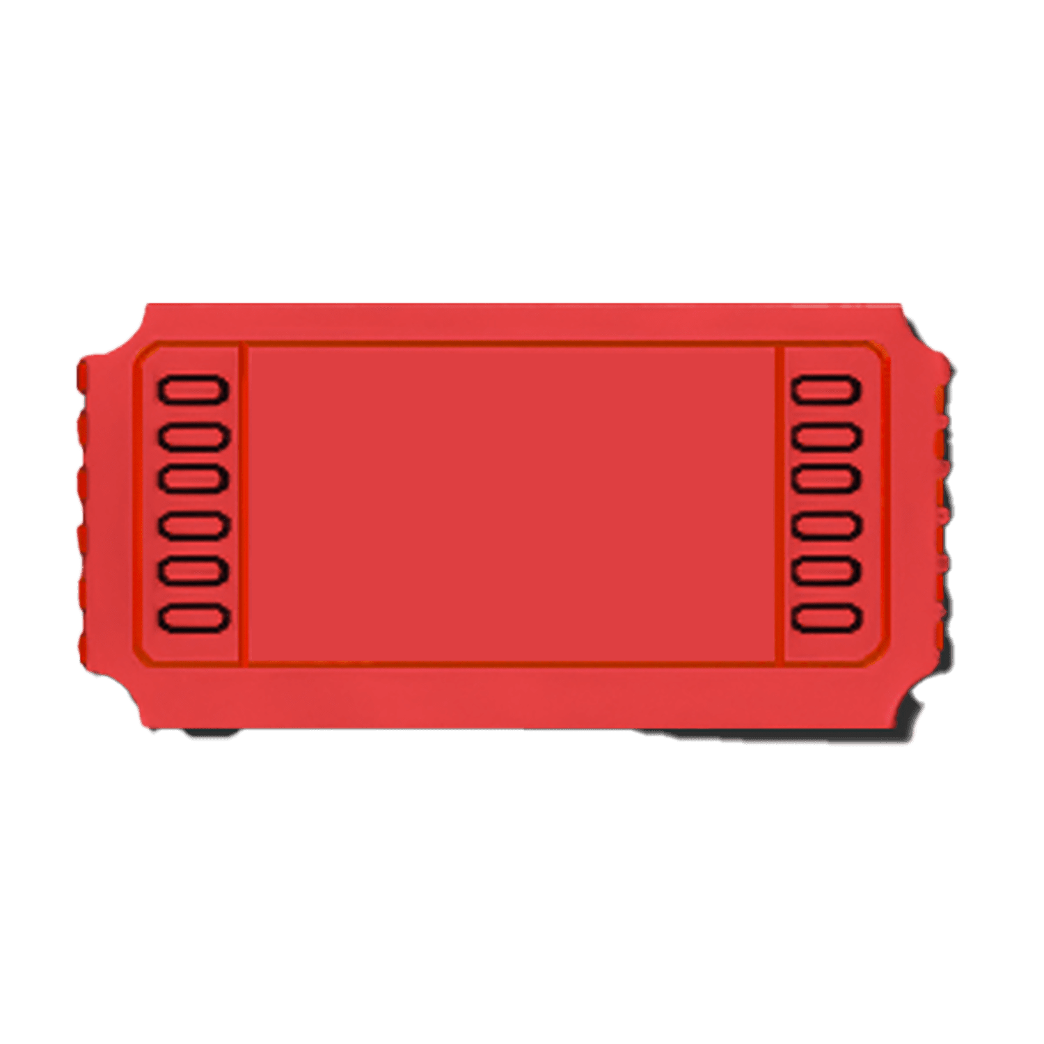 Red Blank Single Roll Tickets