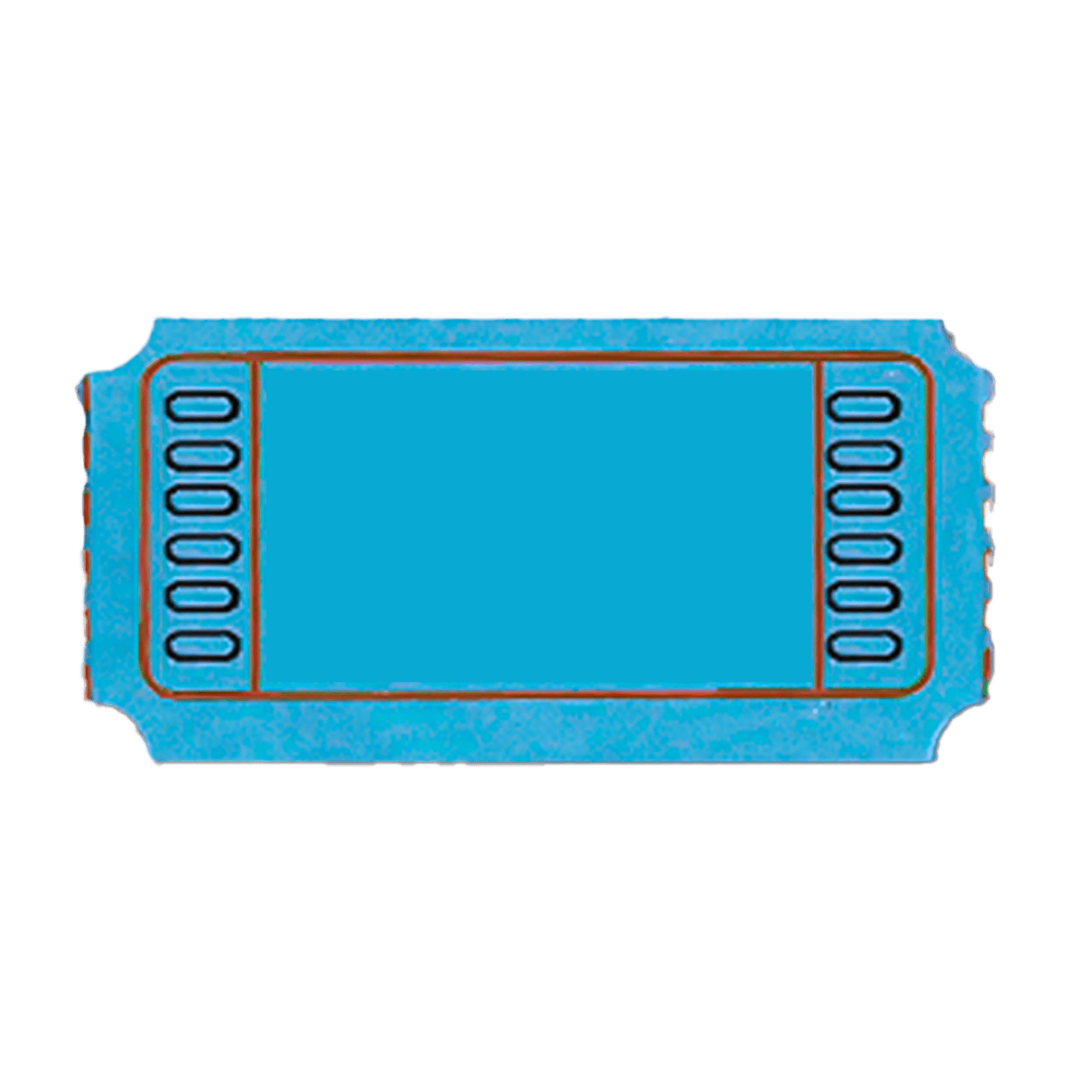 Blue Blank Single Roll Tickets