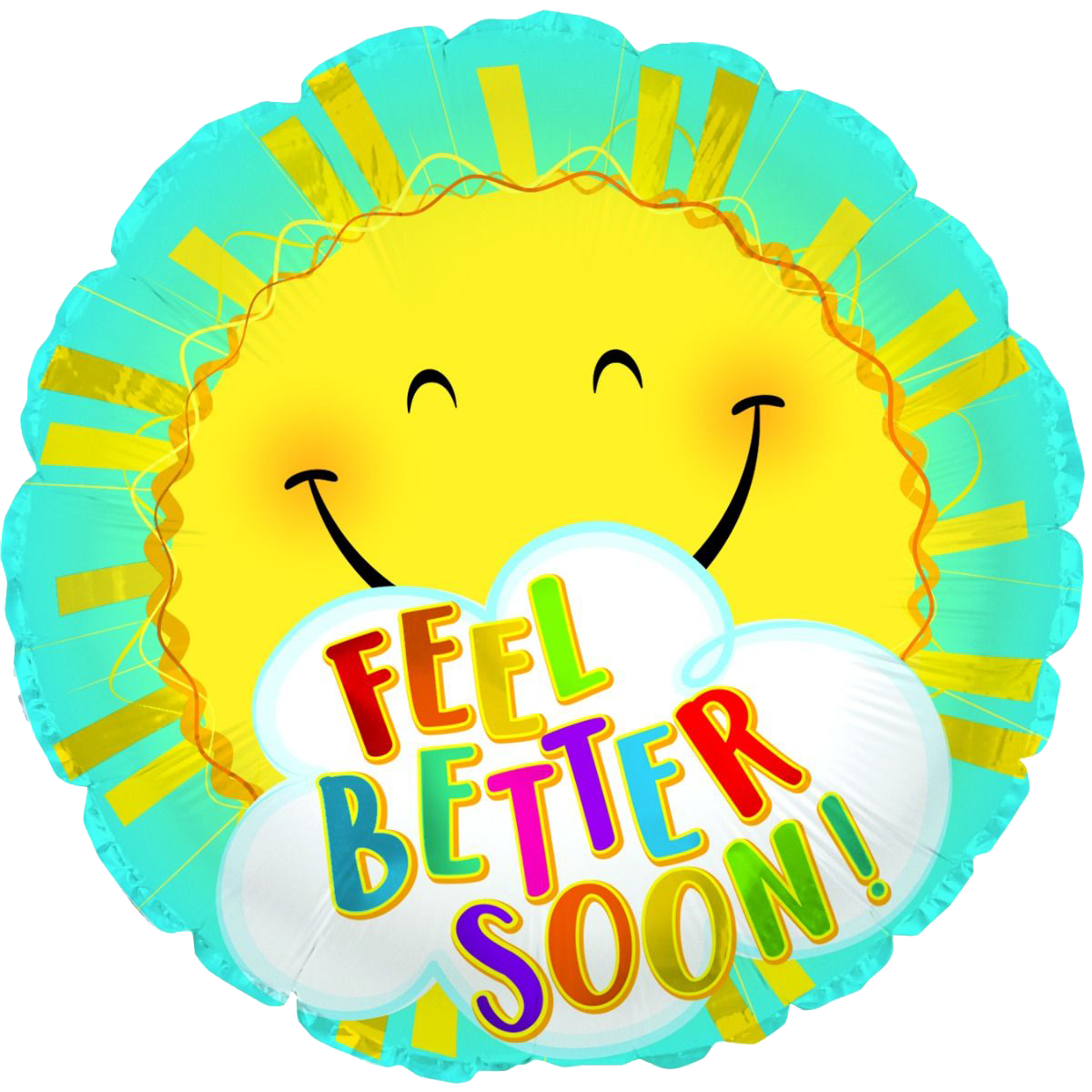 18" Round Feel Better Soon Foil Balloon