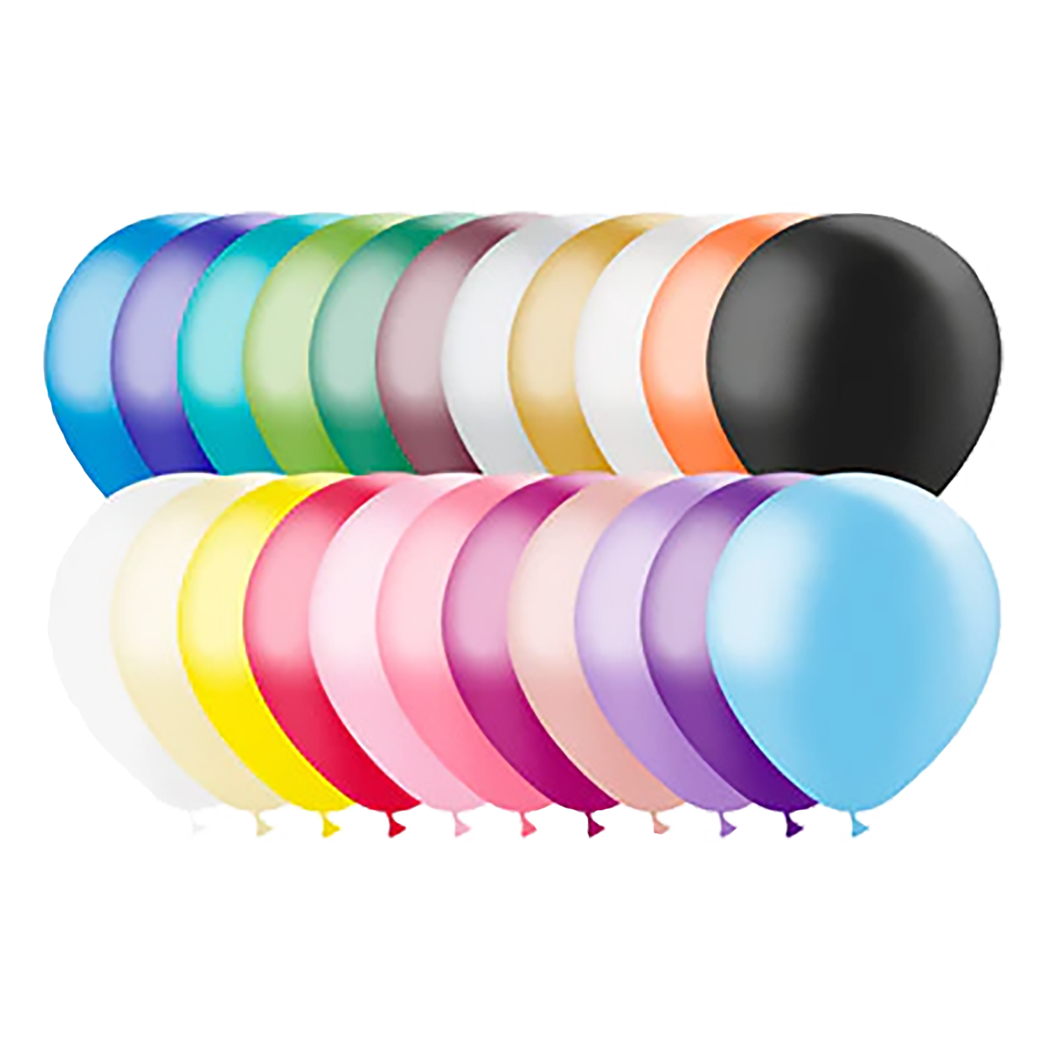 Balloonia 12" Metallic Color Latex Balloon Assortment